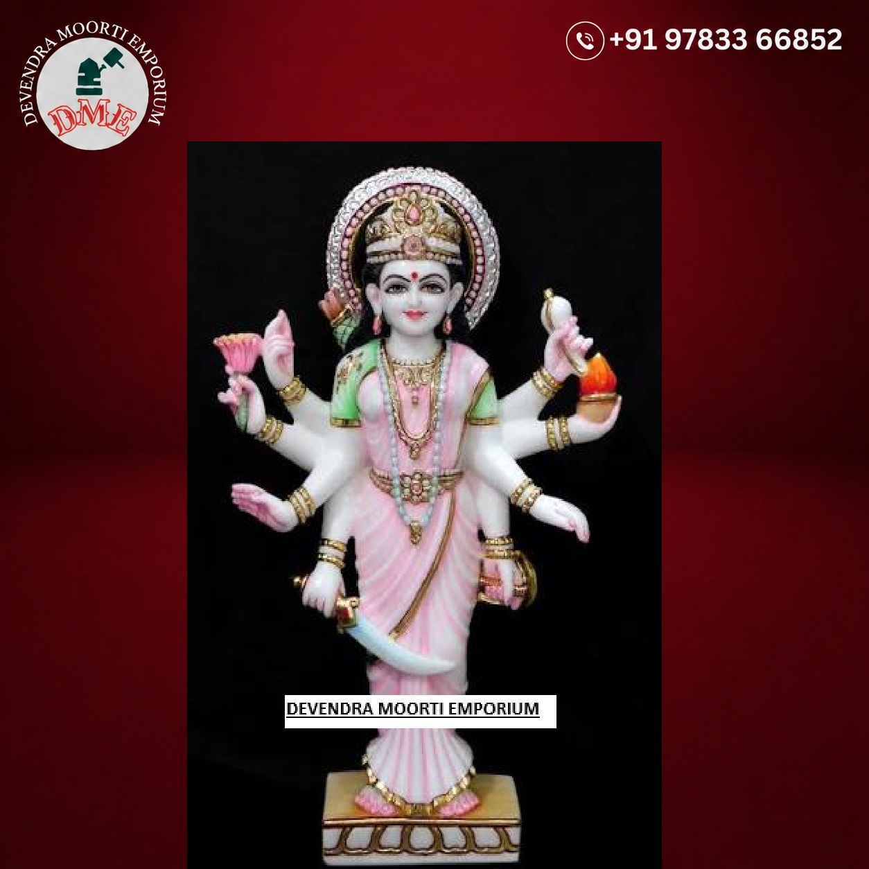 Marble hinglaj mata statue