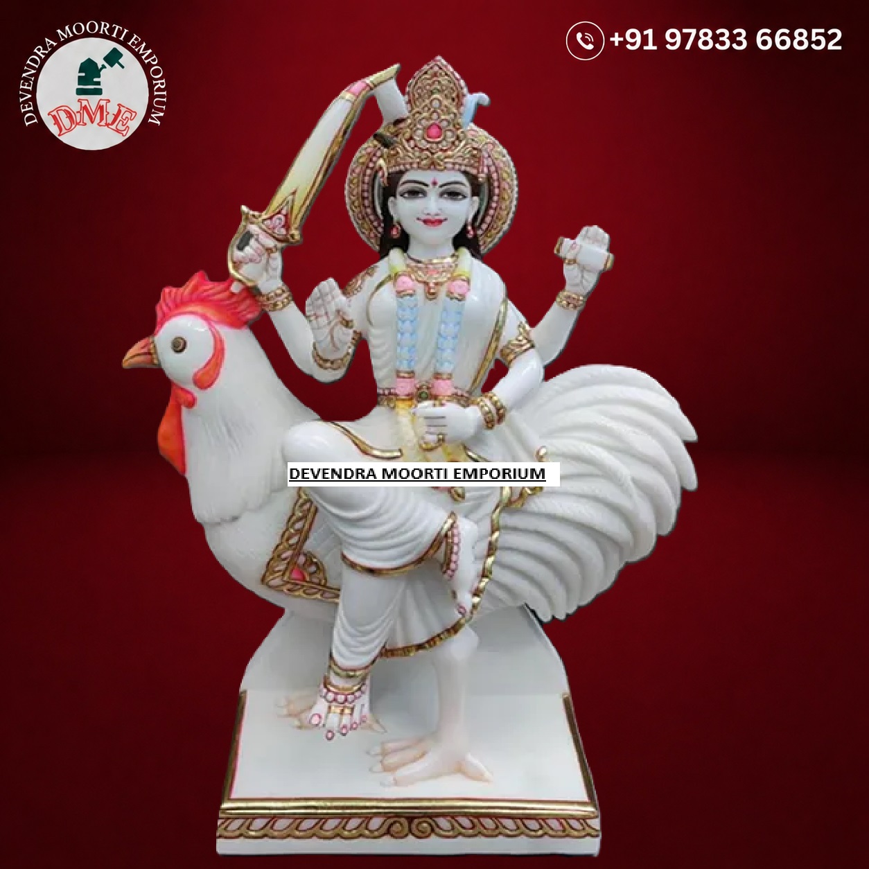 Marble bahuchara mata statue