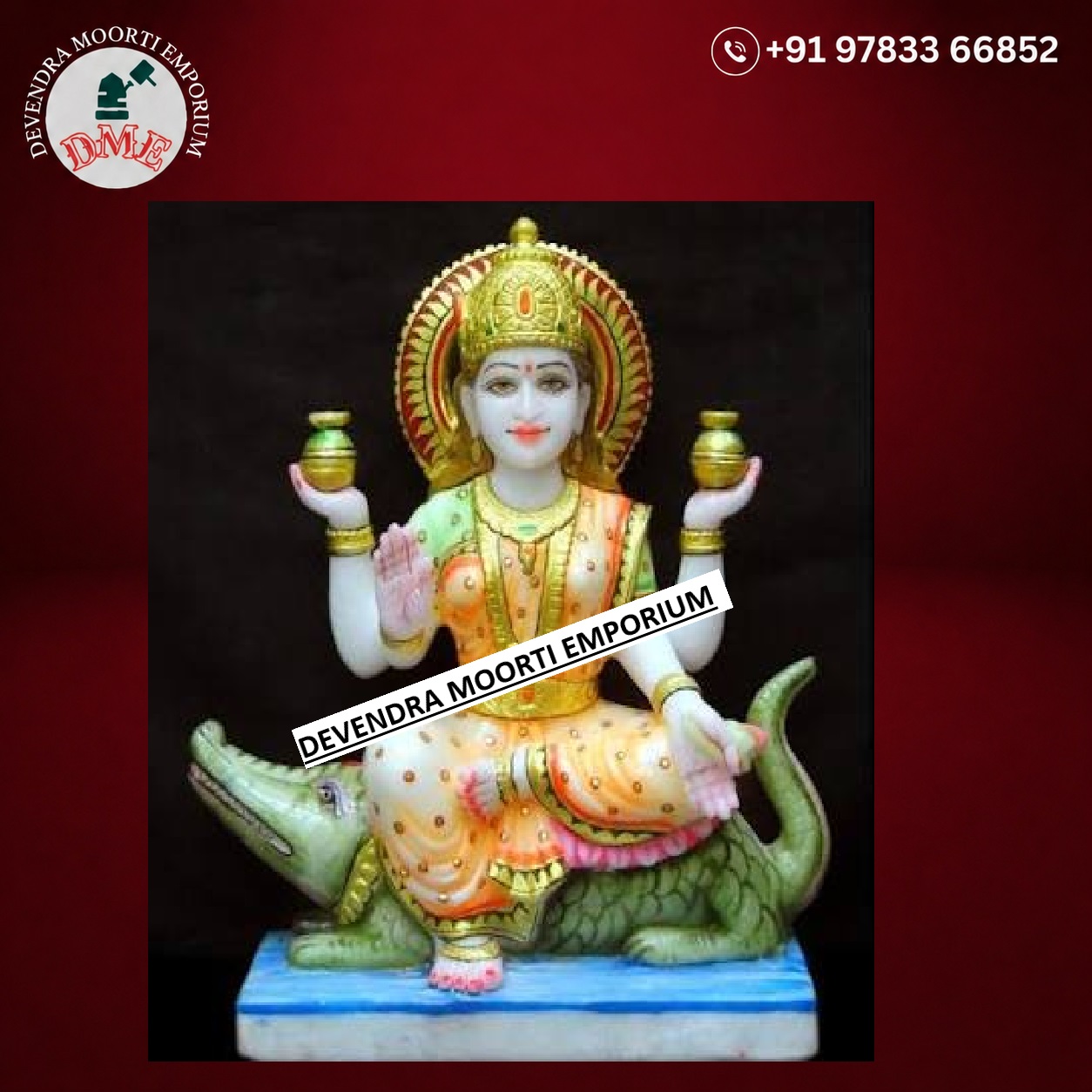 Marble ganga mata statue