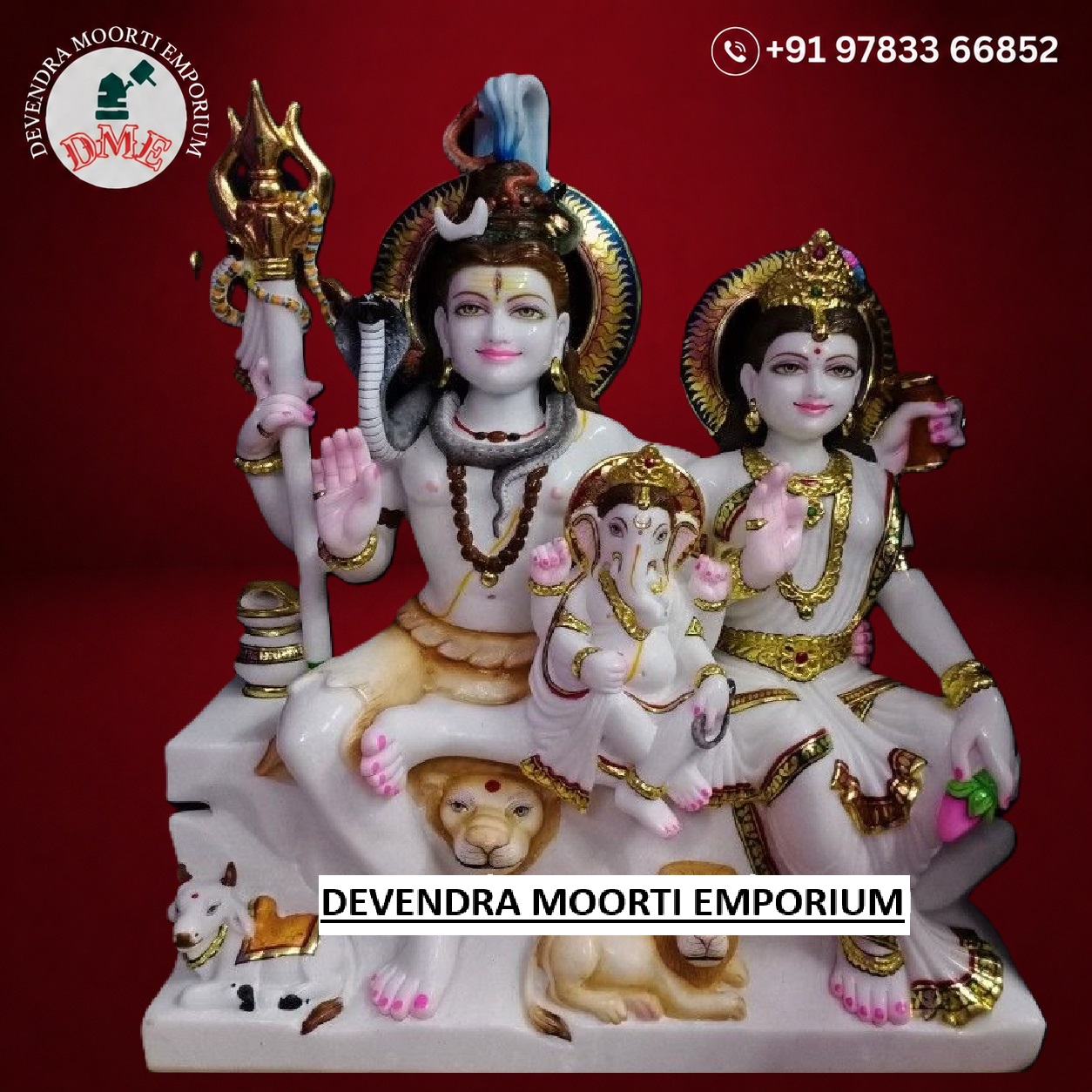Marble Gaurishankar statue