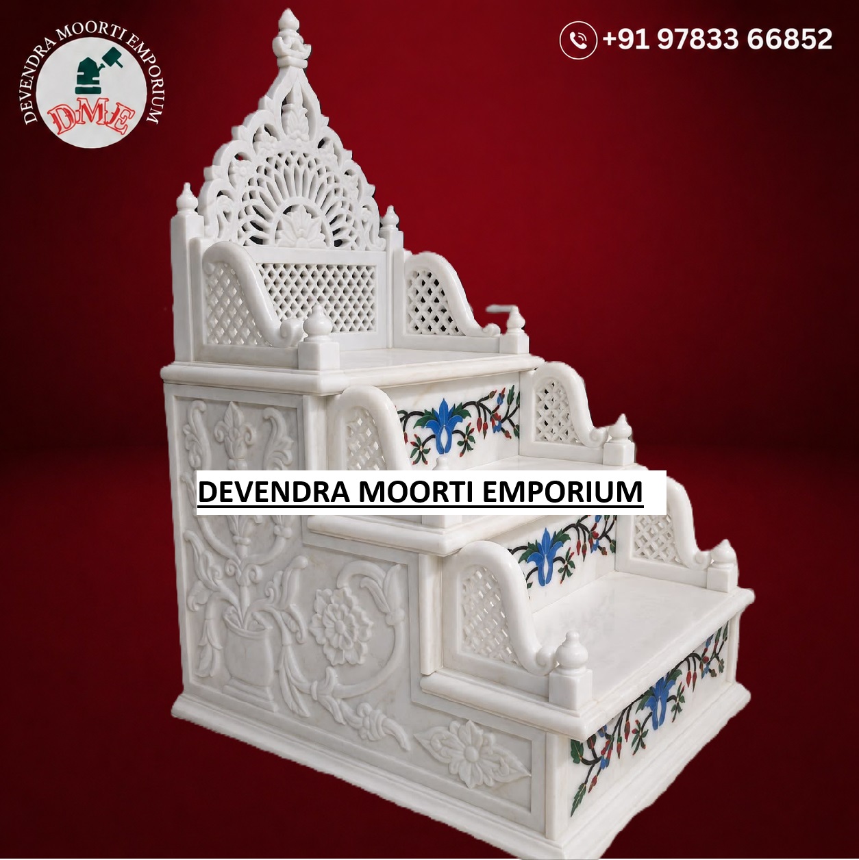 Marble singhasan 